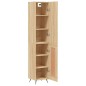 vidaXL Aparador de madera contrachapada roble Sonoma 34,5x34x180 cm vidaXL Aparador de madera contrachapada roble Sonoma 34,5x34x180 cm