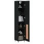 vidaXL Aparador de madera contrachapada negro 34,5x34x180 cm vidaXL Aparador de madera contrachapada negro 34,5x34x180 cm