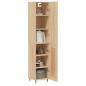 vidaXL Aparador de madera contrachapada roble Sonoma 34,5x34x180 cm vidaXL Aparador de madera contrachapada roble Sonoma 34,5x34x180 cm