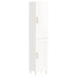 vidaXL Aparador alto madera contrachapada blanco brillo 34,5x34x180 cm vidaXL Aparador alto madera contrachapada blanco brillo 34,5x34x180 cm