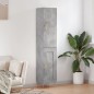 vidaXL Aparador de madera contrachapada gris hormigón 34,5x34x180 cm vidaXL Aparador de madera contrachapada gris hormigón 34,5x34x180 cm