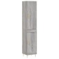 vidaXL Aparador alto madera contrachapada gris Sonoma 34,5x34x180 cm