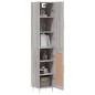 vidaXL Aparador alto madera contrachapada gris Sonoma 34,5x34x180 cm