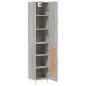 vidaXL Aparador alto madera contrachapada gris Sonoma 34,5x34x180 cm