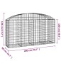 vidaXL Cesta gaviones forma arco hierro galvanizado 200x50x100/120 cm vidaXL Cesta gaviones forma arco hierro galvanizado 200x50x100/120 cm