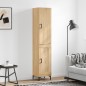 vidaXL Aparador de madera contrachapada roble Sonoma 34,5x34x180 cm vidaXL Aparador de madera contrachapada roble Sonoma 34,5x34x180 cm