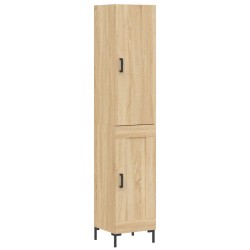 vidaXL Aparador de madera contrachapada roble Sonoma 34,5x34x180 cm