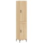 vidaXL Aparador de madera contrachapada roble Sonoma 34,5x34x180 cm vidaXL Aparador de madera contrachapada roble Sonoma 34,5x34x180 cm