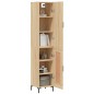 vidaXL Aparador de madera contrachapada roble Sonoma 34,5x34x180 cm vidaXL Aparador de madera contrachapada roble Sonoma 34,5x34x180 cm