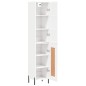 vidaXL Aparador alto madera contrachapada blanco brillo 34,5x34x180 cm vidaXL Aparador alto madera contrachapada blanco brillo 34,5x34x180 cm
