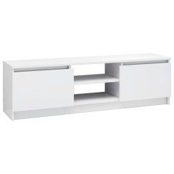 vidaXL Mueble de TV de aglomerado blanco brillante 120x30x35,5 cm