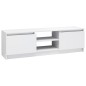 vidaXL Mueble de TV de aglomerado blanco brillante 120x30x35,5 cm