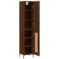 vidaXL Aparador alto madera contrachapada roble marrón 34,5x34x180 cm vidaXL Aparador alto madera contrachapada roble marrón 34,5x34x180 cm