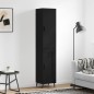 vidaXL Aparador de madera contrachapada negro 34,5x34x180 cm vidaXL Aparador de madera contrachapada negro 34,5x34x180 cm