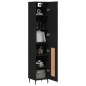 vidaXL Aparador de madera contrachapada negro 34,5x34x180 cm vidaXL Aparador de madera contrachapada negro 34,5x34x180 cm