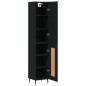 vidaXL Aparador de madera contrachapada negro 34,5x34x180 cm vidaXL Aparador de madera contrachapada negro 34,5x34x180 cm