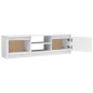 vidaXL Mueble de TV de aglomerado blanco brillante 120x30x35,5 cm