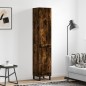 vidaXL Aparador de madera contrachapada roble ahumado 34,5x34x180 cm vidaXL Aparador de madera contrachapada roble ahumado 34,5x34x180 cm