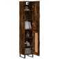 vidaXL Aparador de madera contrachapada roble ahumado 34,5x34x180 cm vidaXL Aparador de madera contrachapada roble ahumado 34,5x34x180 cm