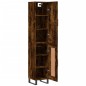 vidaXL Aparador de madera contrachapada roble ahumado 34,5x34x180 cm vidaXL Aparador de madera contrachapada roble ahumado 34,5x34x180 cm