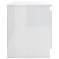 vidaXL Mueble de TV de aglomerado blanco brillante 120x30x35,5 cm