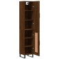 vidaXL Aparador alto madera contrachapada roble marrón 34,5x34x180 cm vidaXL Aparador alto madera contrachapada roble marrón 34,5x34x180 cm