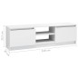 vidaXL Mueble de TV de aglomerado blanco brillante 120x30x35,5 cm