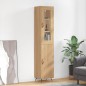 vidaXL Aparador de madera contrachapada roble Sonoma 34,5x34x180 cm vidaXL Aparador de madera contrachapada roble Sonoma 34,5x34x180 cm