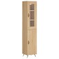 vidaXL Aparador de madera contrachapada roble Sonoma 34,5x34x180 cm vidaXL Aparador de madera contrachapada roble Sonoma 34,5x34x180 cm