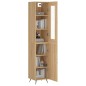 vidaXL Aparador de madera contrachapada roble Sonoma 34,5x34x180 cm vidaXL Aparador de madera contrachapada roble Sonoma 34,5x34x180 cm