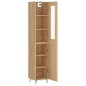 vidaXL Aparador de madera contrachapada roble Sonoma 34,5x34x180 cm vidaXL Aparador de madera contrachapada roble Sonoma 34,5x34x180 cm