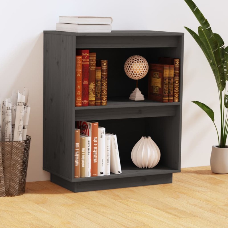 vidaXL Mesa consola de madera maciza de pino gris 60x34x75 cm vidaXL Mesa consola de madera maciza de pino gris 60x34x75 cm