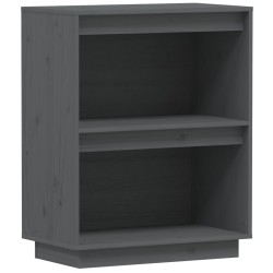 vidaXL Mesa consola de madera maciza de pino gris 60x34x75 cm