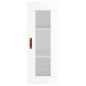 vidaXL Aparador alto madera contrachapada blanco brillo 34,5x34x180 cm