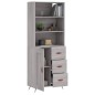 vidaXL Aparador alto madera contrachapada gris sonoma 69,5x34x180 cm vidaXL Aparador alto madera contrachapada gris sonoma 69,5x34x180 cm
