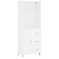 vidaXL Aparador alto madera contrachapada blanco 69,5x34x180 cm vidaXL Aparador alto madera contrachapada blanco 69,5x34x180 cm