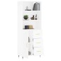 vidaXL Aparador alto madera contrachapada blanco 69,5x34x180 cm vidaXL Aparador alto madera contrachapada blanco 69,5x34x180 cm
