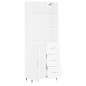 vidaXL Aparador alto madera contrachapada blanco 69,5x34x180 cm vidaXL Aparador alto madera contrachapada blanco 69,5x34x180 cm