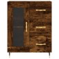 vidaXL Aparador alto madera contrachapada roble ahumado 69,5x34x180 cm