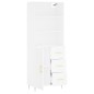 vidaXL Aparador alto madera contrachapada blanco 69,5x34x180 cm
