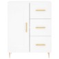 vidaXL Aparador alto madera contrachapada blanco 69,5x34x180 cm
