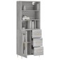 vidaXL Aparador alto madera contrachapada gris sonoma 69,5x34x180 cm vidaXL Aparador alto madera contrachapada gris sonoma 69,5x34x180 cm