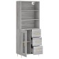 vidaXL Aparador alto madera contrachapada gris sonoma 69,5x34x180 cm vidaXL Aparador alto madera contrachapada gris sonoma 69,5x34x180 cm