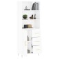 vidaXL Aparador alto madera contrachapada blanco brillo 69,5x34x180 cm vidaXL Aparador alto madera contrachapada blanco brillo 69,5x34x180 cm