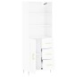vidaXL Aparador alto madera contrachapada blanco brillo 69,5x34x180 cm vidaXL Aparador alto madera contrachapada blanco brillo 69,5x34x180 cm