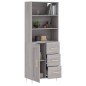 vidaXL Aparador alto madera contrachapada gris sonoma 69,5x34x180 cm vidaXL Aparador alto madera contrachapada gris sonoma 69,5x34x180 cm