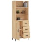 vidaXL Aparador alto madera contrachapada color roble 69,5x34x180 cm vidaXL Aparador alto madera contrachapada color roble 69,5x34x180 cm