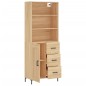 vidaXL Aparador alto madera contrachapada color roble 69,5x34x180 cm vidaXL Aparador alto madera contrachapada color roble 69,5x34x180 cm