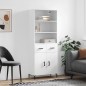 vidaXL Aparador alto madera contrachapada blanco 69,5x34x180 cm vidaXL Aparador alto madera contrachapada blanco 69,5x34x180 cm