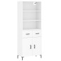 vidaXL Aparador alto madera contrachapada blanco 69,5x34x180 cm vidaXL Aparador alto madera contrachapada blanco 69,5x34x180 cm